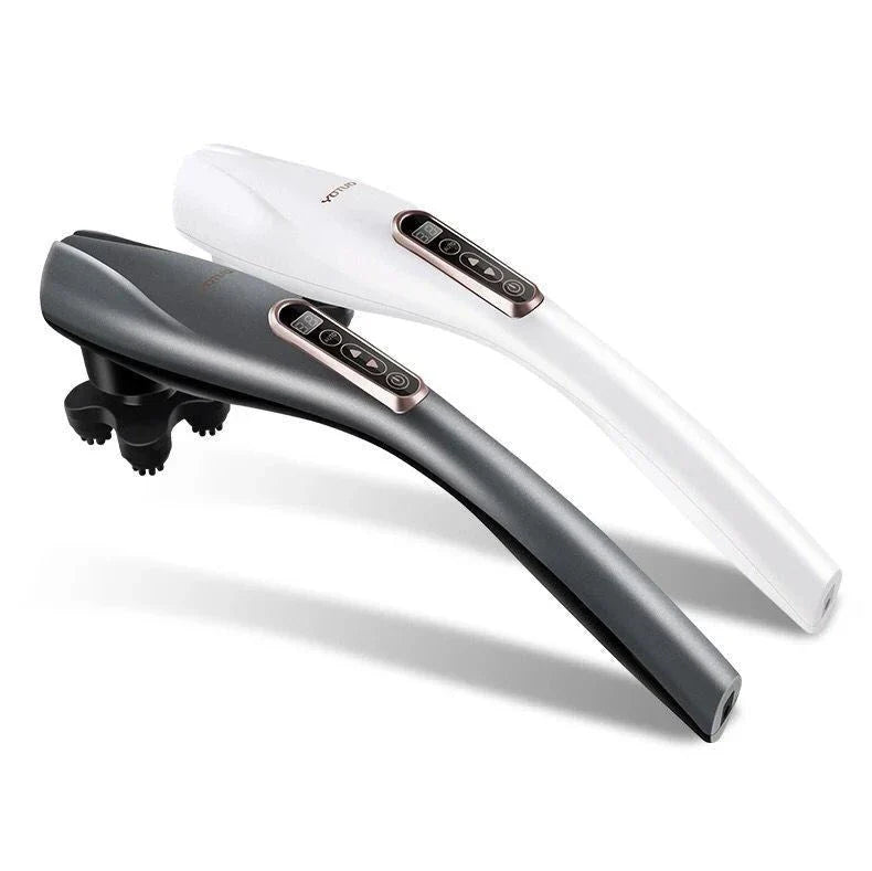 Electric Handheld Massager with 6 massage heads, kneading and vibrating massage therapy machine