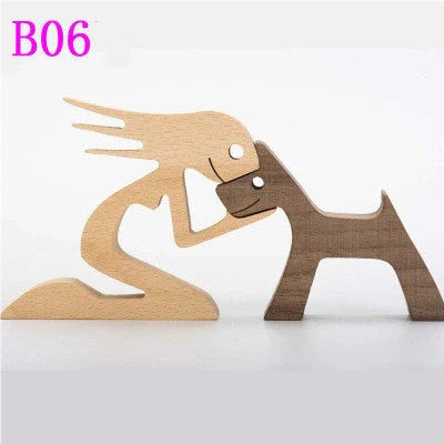 Wooden Nordic Style Animal Ornament for office desk decoration
