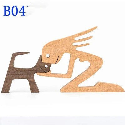 Wooden Nordic Style Animal Ornament for office desk decoration