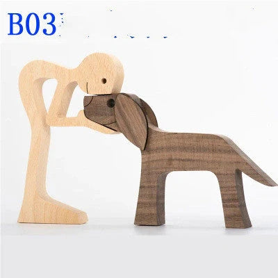 Wooden Nordic Style Animal Ornament for office desk decoration