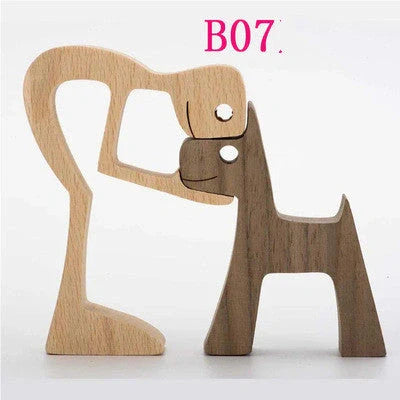 Wooden Nordic Style Animal Ornament for office desk decoration