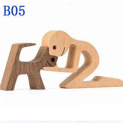Wooden Nordic Style Animal Ornament for office desk decoration