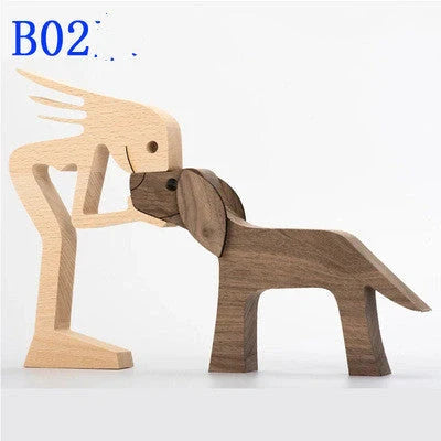 Wooden Nordic Style Animal Ornament for office desk decoration