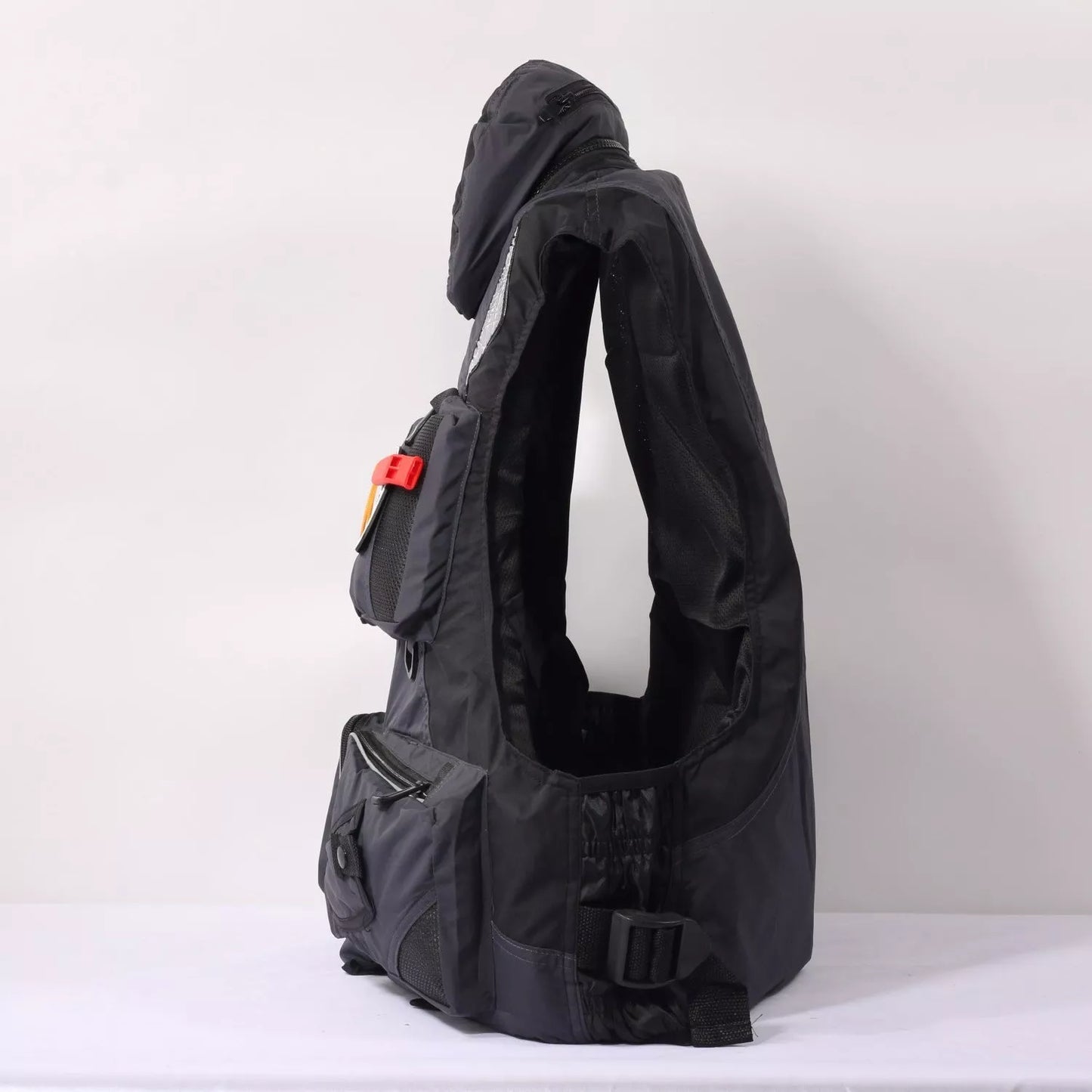 Sea fishing life jacket in multiple colors with reflective patches and multiple pockets