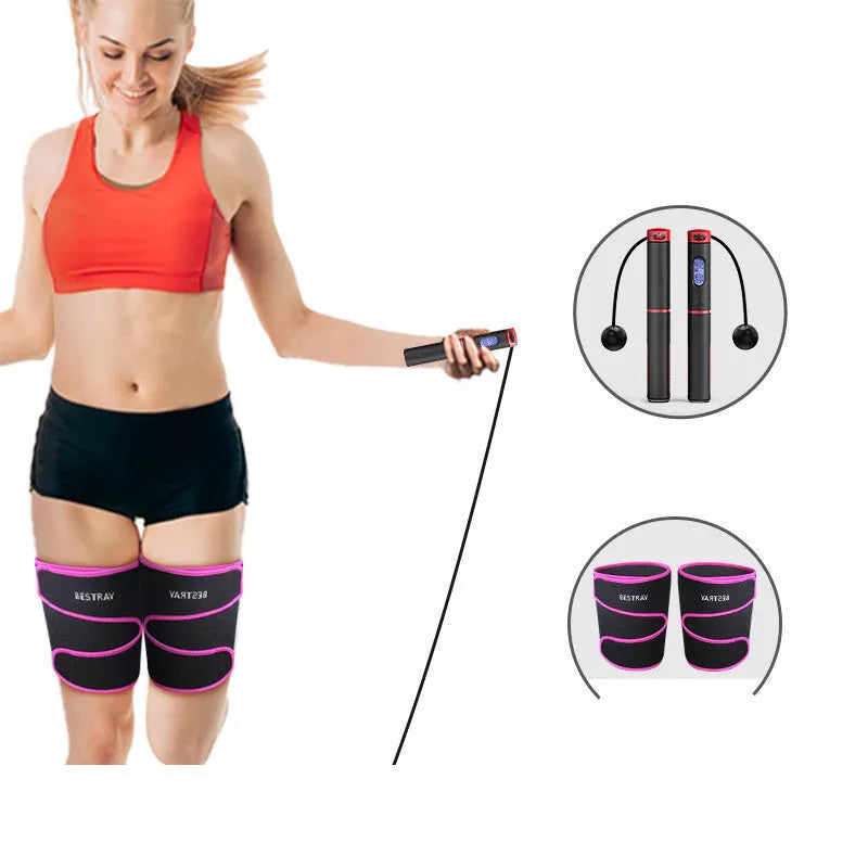Weight-bearing steel wire skipping rope for women's fitness and weight loss