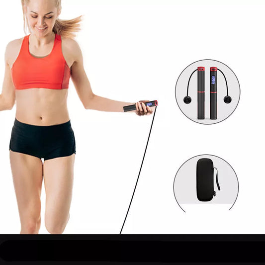 Weight-bearing steel wire skipping rope for women's fitness and weight loss