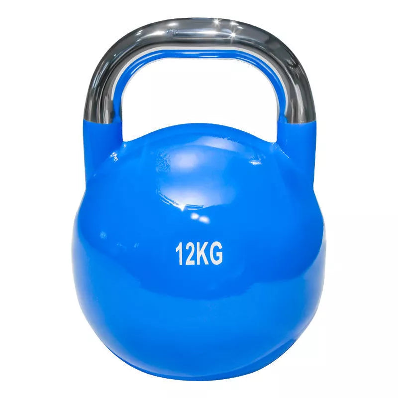 Steel paint kettlebell for strength training, available in multiple weights