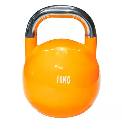 Steel paint kettlebell for strength training, available in multiple weights