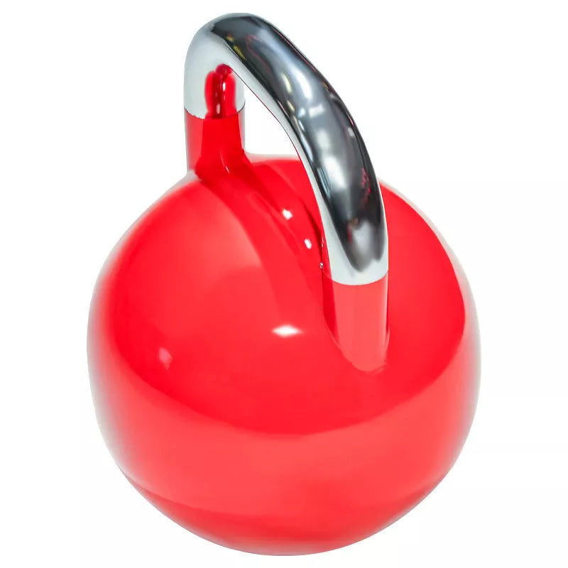 Steel paint kettlebell for strength training, available in multiple weights