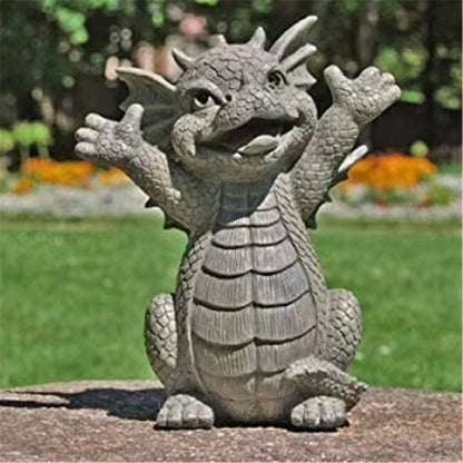 Small dinosaur meditation resin ornament for garden and home decor