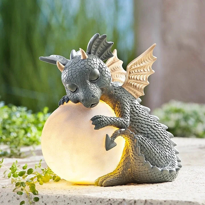 Small dinosaur meditation resin ornament for garden and home decor