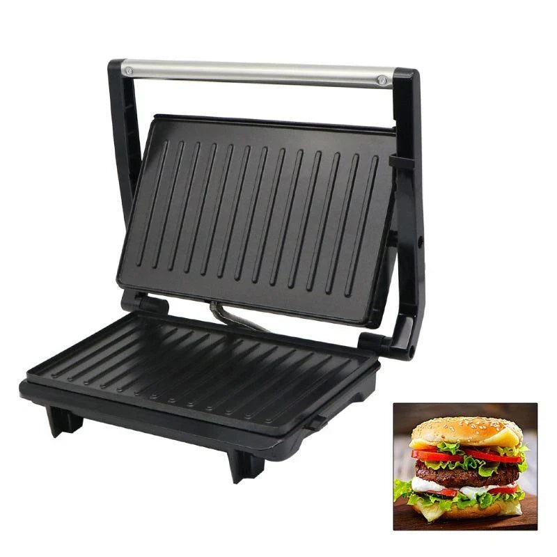 Compact nonstick electric grill with adjustable temperature control for delicious, smokeless home-cooked meals