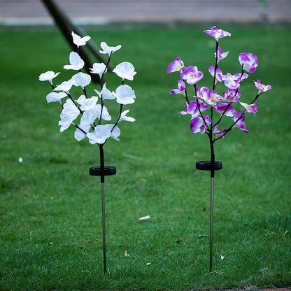 LED Ground Plug Courtyard Garden Decorative Lights in purple and white, 800 mm height