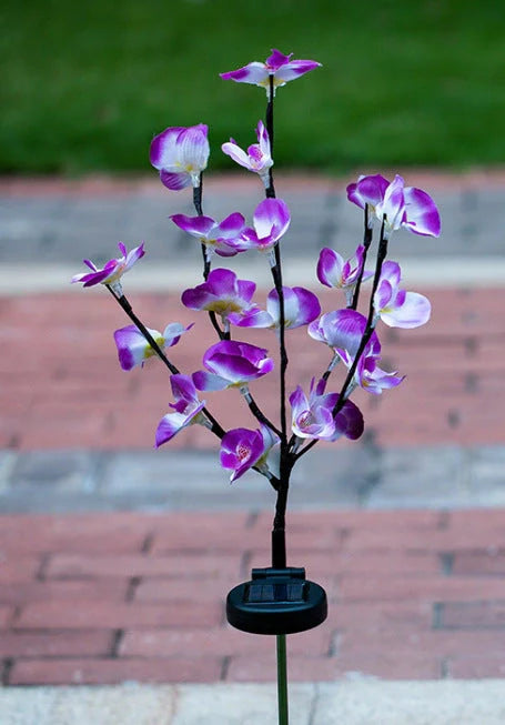 LED Ground Plug Courtyard Garden Decorative Lights in purple and white, 800 mm height