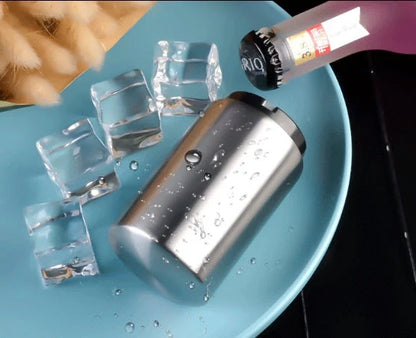 Stainless steel automatic beer bottle opener with one-hand operation