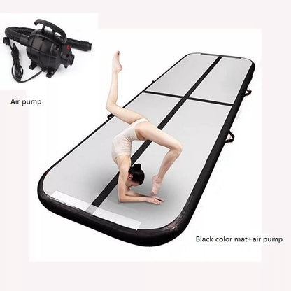 Inflatable gymnastics mat for yoga and martial arts training in various colors and sizes