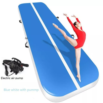 Inflatable gymnastics mat for yoga and martial arts training in various colors and sizes