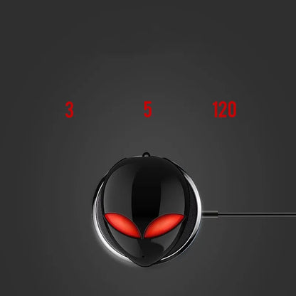Creative Outer T8 Starman alien design Bluetooth headset and charging case in black or white.