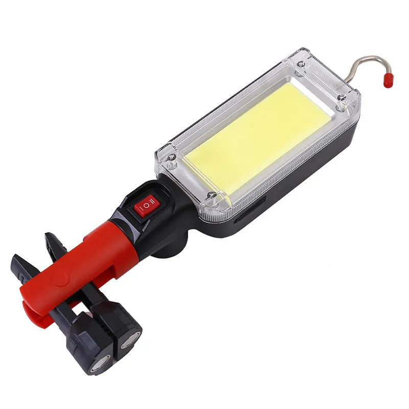 Portable COB LED Flashlight with Magnet Hook: 700 Lumens Brightness, USB Rechargeable, and 28.8cm Compact Design for Camping, Hiking, and Night Activities