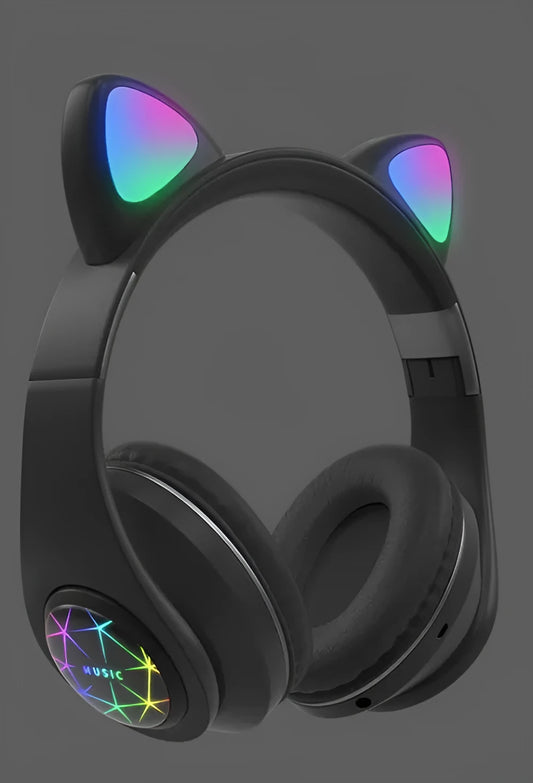 Cat ear Bluetooth headset in multiple colours with wireless connectivity for music and calls
