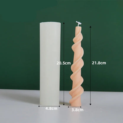 Yihai spiral lace rod wax silicone mould for making rotating lace pattern candles