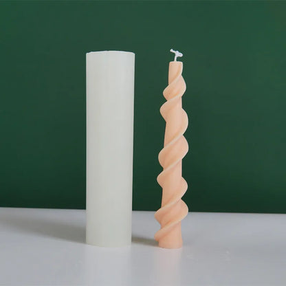Yihai spiral lace rod wax silicone mould for making rotating lace pattern candles