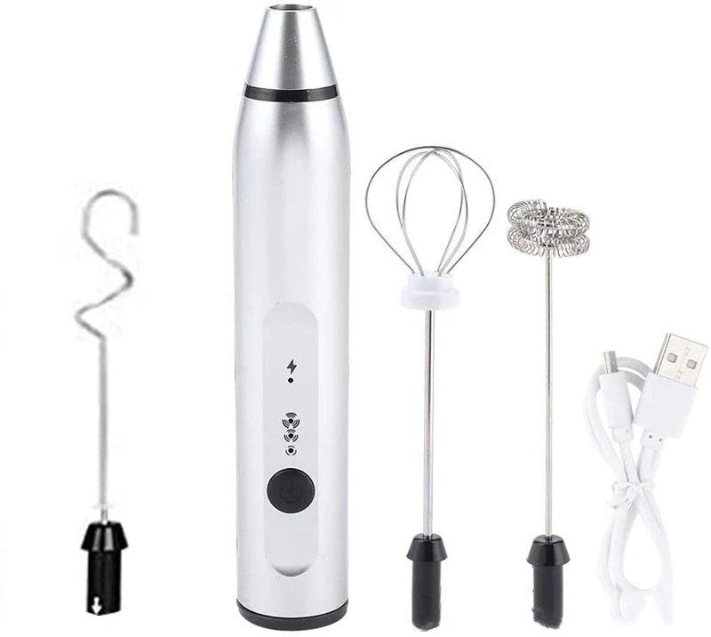 Premium Rechargeable Milk Frother - Versatile Kitchen Mixer for Whipping, Blending, and More