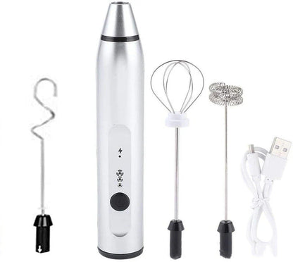 Premium Rechargeable Milk Frother - Versatile Kitchen Mixer for Whipping, Blending, and More