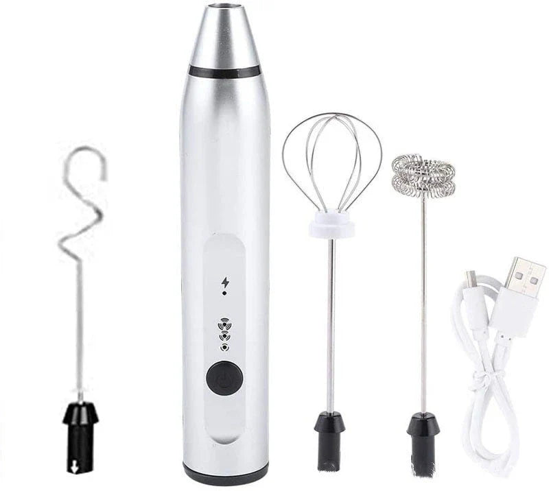 Premium Rechargeable Milk Frother - Versatile Kitchen Mixer for Whipping, Blending, and More