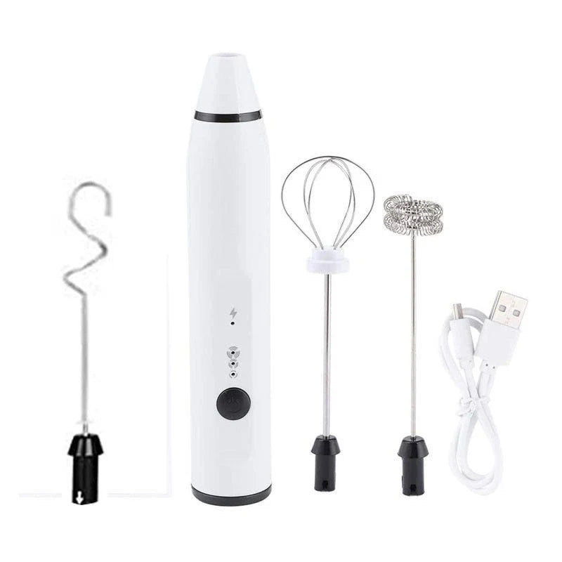 Premium Rechargeable Milk Frother - Versatile Kitchen Mixer for Whipping, Blending, and More
