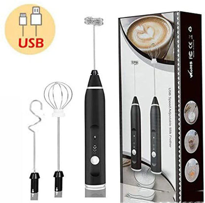 Premium Rechargeable Milk Frother - Versatile Kitchen Mixer for Whipping, Blending, and More