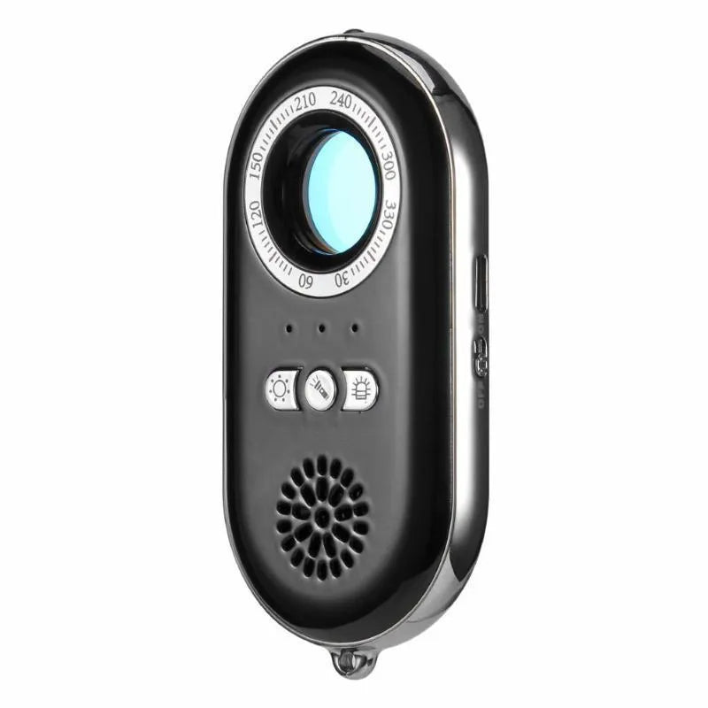 Wireless signal detector measuring 85x40x10mm with vibration alarm for travel security