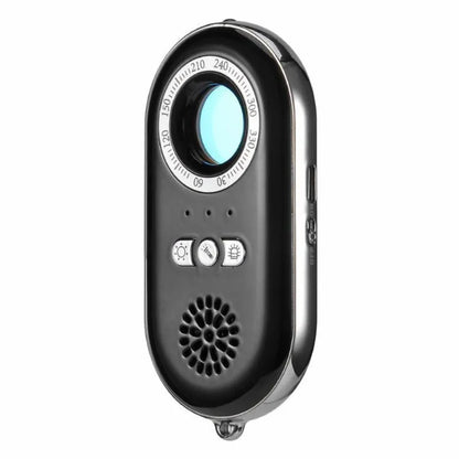 Wireless signal detector measuring 85x40x10mm with vibration alarm for travel security