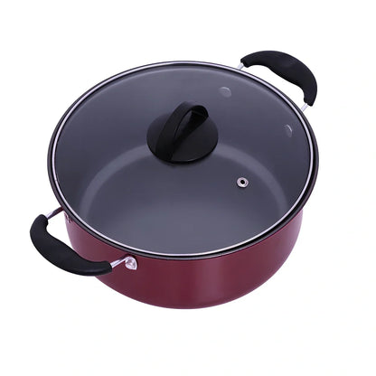 Hao Li three-piece cookware set with 30cm wok, 24cm frying pan, and 24cm soup pot in fine iron construction