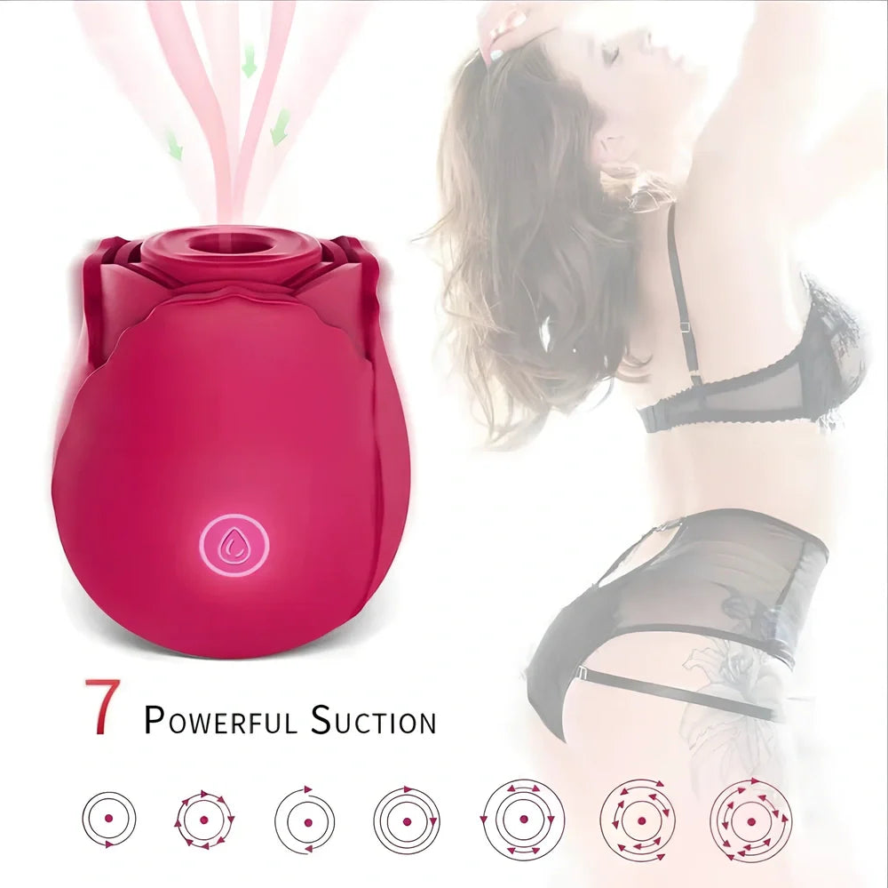 Huafeihua rose-shaped vibrating egg adult toy with silicone body and compact 58mm dimensions