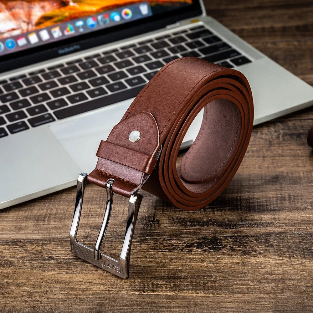 Men's quartz watch with 50mm dial, titanium alloy strap, and coordinating sunglasses, belt, wallet accessories