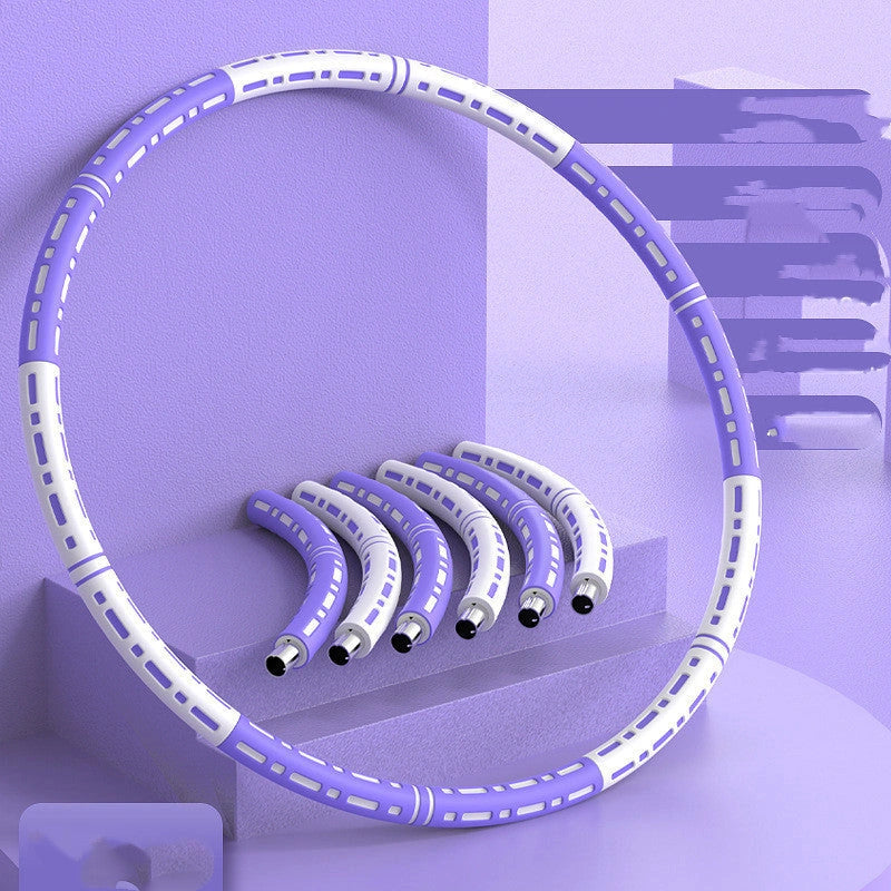 Adjustable Fitness Hoop in blue and white for waist and hip training