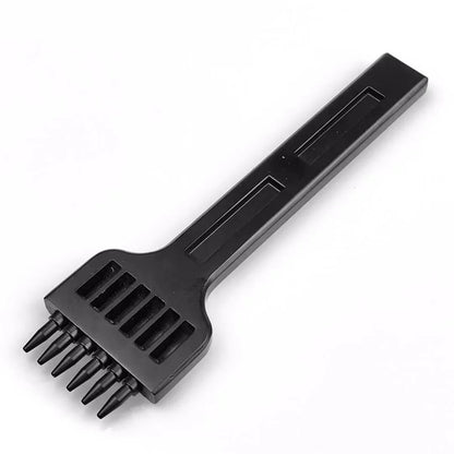 Metal manual leather round hole punch tool for creating 4mm spaced stitching holes.