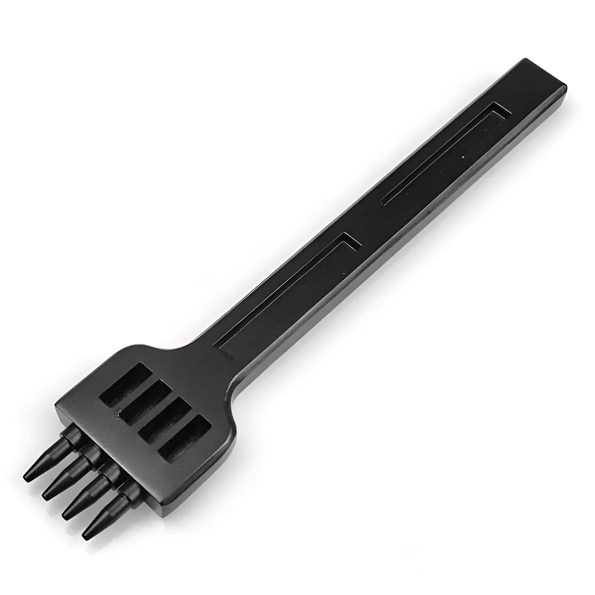 Metal manual leather round hole punch tool for creating 4mm spaced stitching holes.