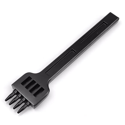 Metal manual leather round hole punch tool for creating 4mm spaced stitching holes.