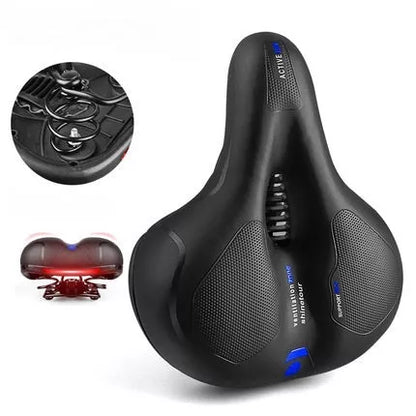 Bicycle padded cushion with air guide groove for enhanced comfort and airflow