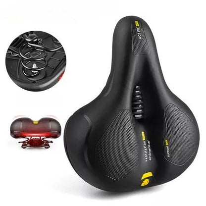 Bicycle padded cushion with air guide groove for enhanced comfort and airflow