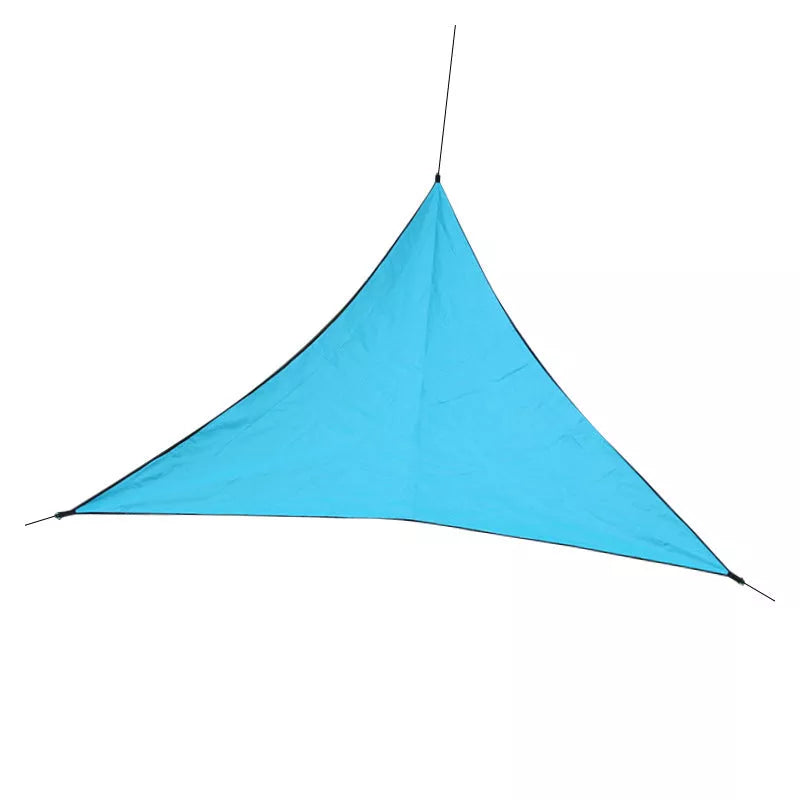 Waterproof Anti-UV Triangle Sun Shelter in various colors providing shade and protection outdoors