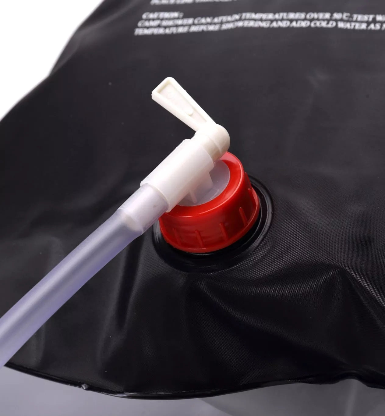 20L Folding PVC Outdoor Camping Shower Water Bag in black