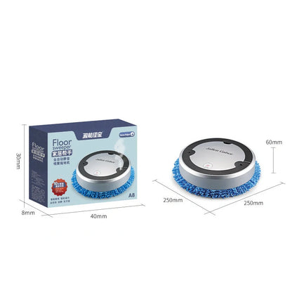 A8 Intelligent Automatic Sweeping Robot in silver and gold colors with spray charging and UV sterilization features