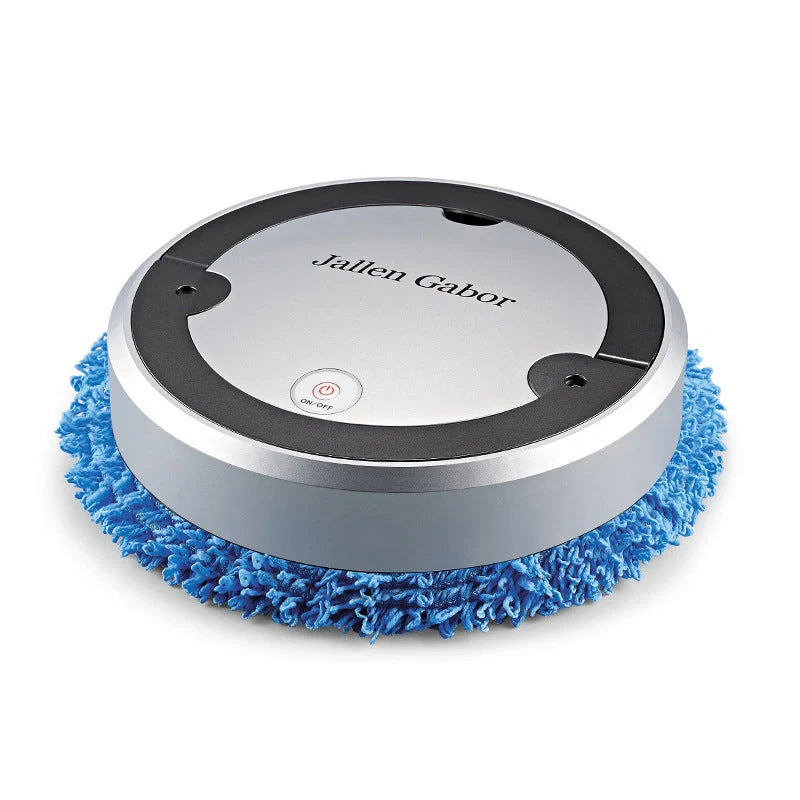 A8 Intelligent Automatic Sweeping Robot in silver and gold colors with spray charging and UV sterilization features