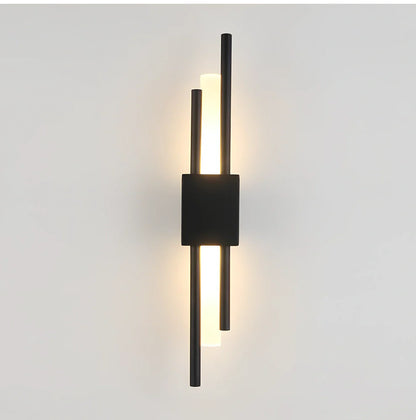 Copper wall mounted bedside lamp with free wiring and PMMA shade in black or golden finish