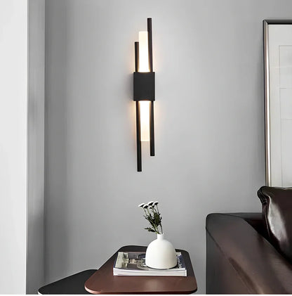 Copper wall mounted bedside lamp with free wiring and PMMA shade in black or golden finish