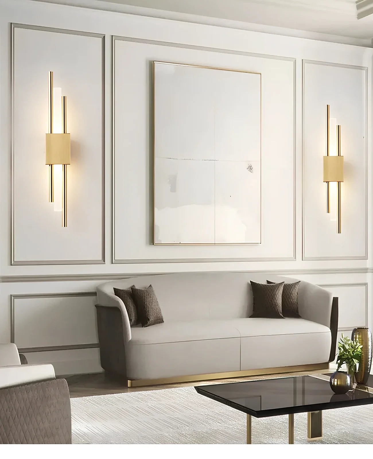 Copper wall mounted bedside lamp with free wiring and PMMA shade in black or golden finish