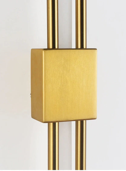 Copper wall mounted bedside lamp with free wiring and PMMA shade in black or golden finish